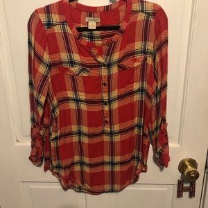 Plaid top! 🧡❤️🧡